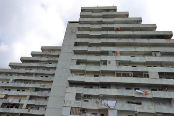 Naples, Italy - 17 September 2019: The Scampia district