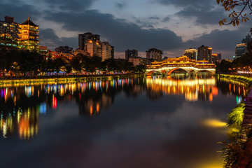 Obraz premium Anshun Bridge in Chengdu China 