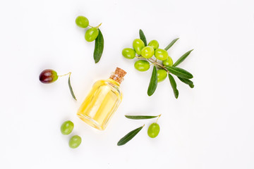 Green olive and olive oil