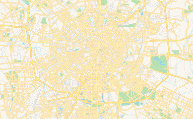 Printable street map of Chengdu, China