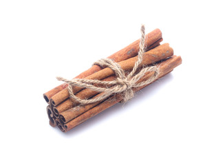 cinnamon isolated on white background