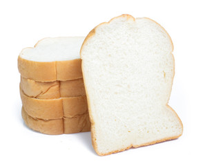 sliced bread isolated on white background