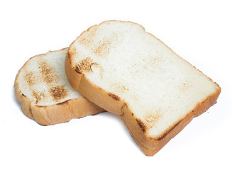 sliced bread isolated on white background