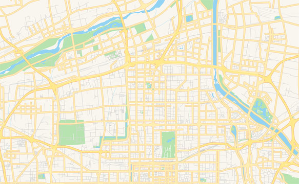 Printable Street Map Of Xi An, China