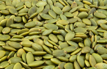 Green pumpkin seeds texture