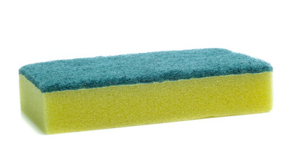 Sponge dish isolated on white background