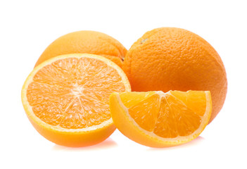Orange fruit  isolated on white background