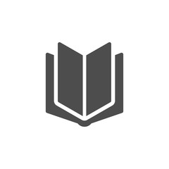 Book glyph icon and education concept