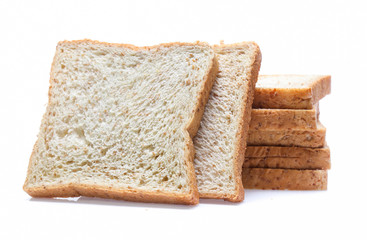 sliced bread isolated on white background