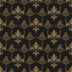 Dark seamless floral pattern