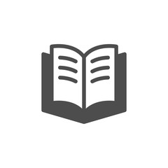 Book glyph icon and education concept