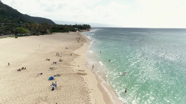 [4K Drone Movie] Sunset Beach in Hawaii