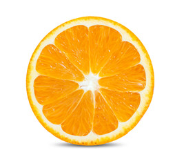 Orange fruit. Orang slice isolate on white background