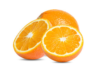 Orange fruit. Orang slice isolate on white background