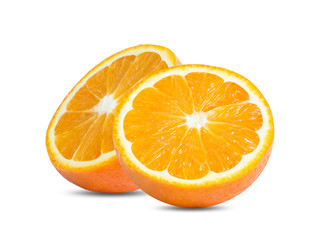 Orange fruit. Orang slice isolate on white background
