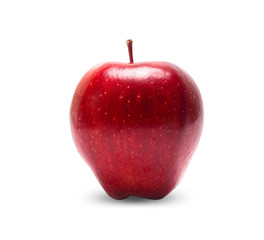 Red apple friut isolated on white background