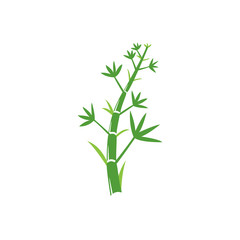 Fototapeta na wymiar Green bamboo Vector icon. Green bamboo symbol