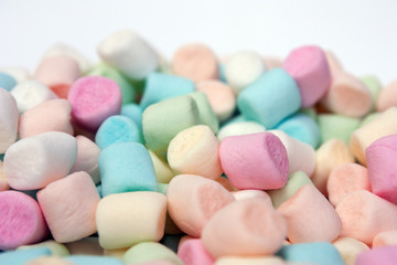 Colorful mini marshmallows