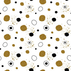Seamless abstract pattern with dots. Template for wrapping paper.
