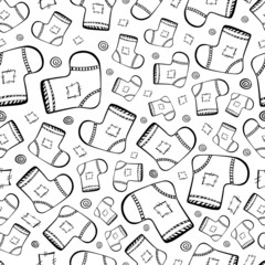 pattern socks with patches seamless vector festive christmas background illustration doodle sketch