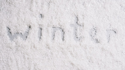 WinterÂ title on snow surface