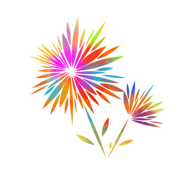A colorful flower. Vector illustration