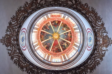 Fototapeta na wymiar Ceiling in Tarragona Cathedral, Spain