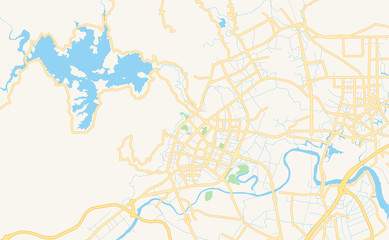 Printable street map of Putian, China