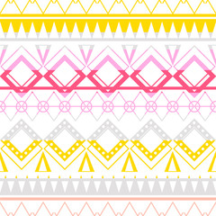 Seamless vector tribal texture set. Tribal seamless texture. Boho stripes. Striped vintage boho fashion style pattern background with tribal shape elements.