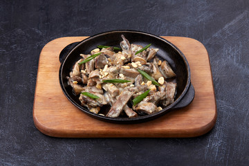 Boeuf à la Stroganoff. Russian foods style stew (stroganoff)