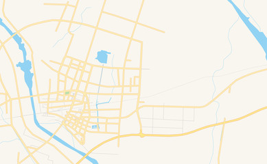 Printable street map of Pizhou, China