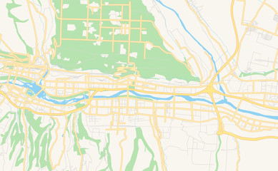 Printable street map of Baoji, China