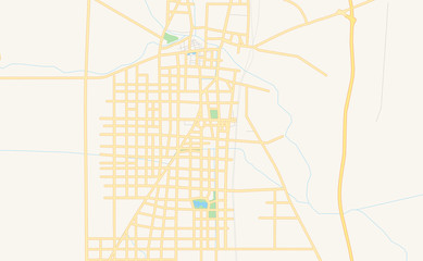 Printable street map of Bozhou, China