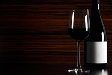 bottle and glass of wine