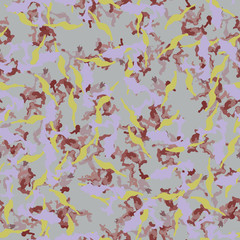 Fototapeta na wymiar UFO camouflage of various shades of violet, yellow and brown colors