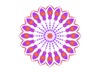 abstract flower isolated on white background | Mandala background