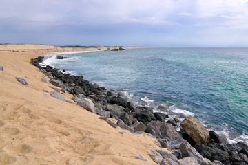 Beach of Capbreton, a commune in the Landes department in Nouvelle-Aquitaine in southwestern France