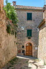 Old Stone Buildings on Alleys in Tuscany Italy