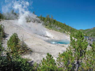 Artists Paint Pots Yellowstone wyoming