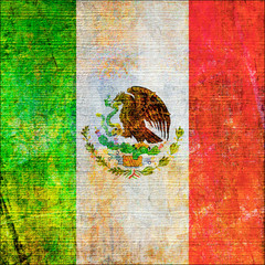 Mexico Flag In Grunge Style