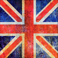 UK Flag In Grunge Style