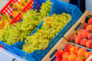 Fresh fruit in the marked at Santorini