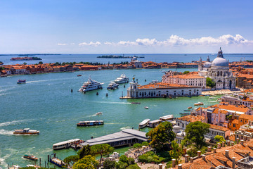 Landscape view of Venice are with numerous islands, Italy