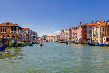 Panoramic view of Grand Canal in Venice, Italy