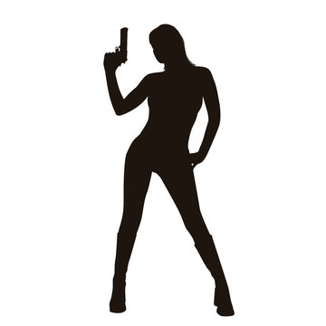 recommend clip art: People Holding Firearms Silhouette