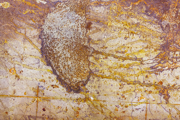 Grunge surface of a rusted sheet of metal, background, texture