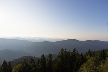 Naklejka na ściany i meble Scenic mountain landscape. View on Black Forest in Germany