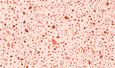 Seamless pattern with Scattered stone pieces decorative texture, Terrazzo geometric design. Editable Vector illustration
