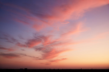 Beautiful pink sunset