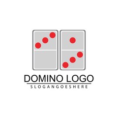 Domino card logo design illustration vector
